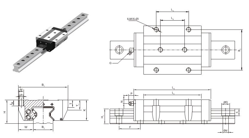 GZB55AAL滑塊、GZB55AAL導(dǎo)軌