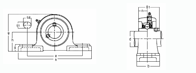 UCPX08外球面軸承帶座